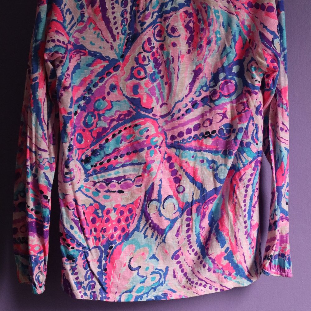 Shell Out Print Lilly Elsa Top - Picture 2 of 3